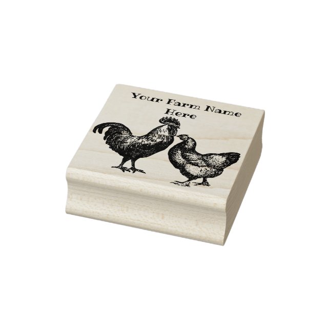 Personalisierte Hennenhähnchenfarm Gummistempel (Stempel)