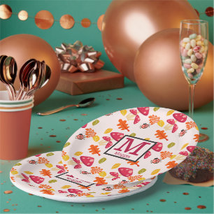 Personalisierte Herbst-Papierteller Pappteller