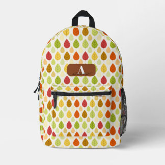 Personalisierte Herbstblätter Kinder Bedruckter Rucksack