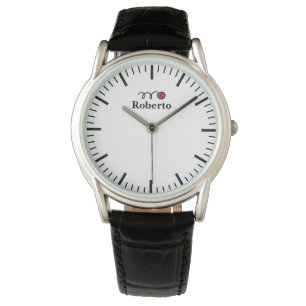Personalisierte Herrenuhr mit Baskenballlogo Armbanduhr