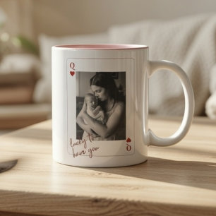 Personalisierte Herz-Dame zum Muttertag Tasse