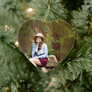 Personalisierte Herzform Girlfriend Foto Ornament