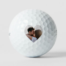Personalisierte herzförmige Fotovorlage-Geschenke Golfball