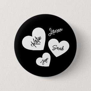 Personalisierte Herzmutter Button