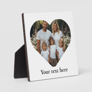 Personalisierte Herzvorlage für das Foto Fotoplatte