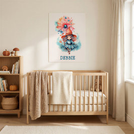 Personalisierte Hexen-Halloween-Kinder-Wandkunst Poster