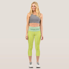 PERSONALISIERTE HIGH-WAISTIERTE CAPRI PANTS "LEMON