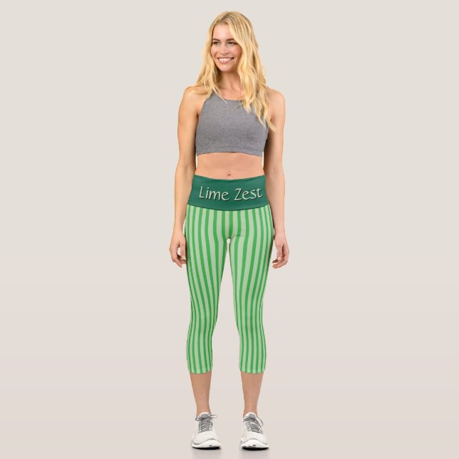 PERSONALISIERTE HIGH-WAISTIERTE CAPRI PANTS "LIMON (Vorderseite)