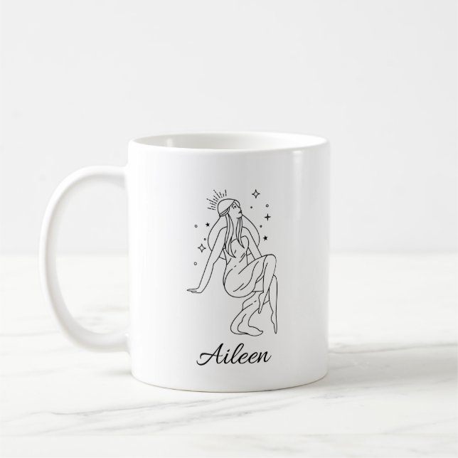 Personalisierte Himmelsgöttin Kaffeetasse (Links)