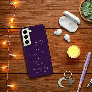 Personalisierte Himmelskörper-Linienkunst Lila Han Samsung Galaxy Hülle