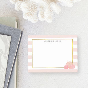 Personalisierte Hinweise zu Rosa Streifen und Blus Post-it Klebezettel