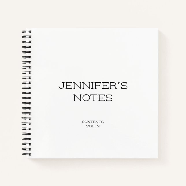 Personalisierte Hinweise zum NamensNotebook Notizbuch (Vorderseite)