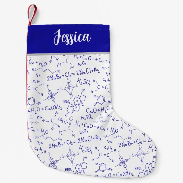 Personalisierte Hinweise zur Fusionschemie Kleiner Weihnachtsstrumpf (Vorderseite)