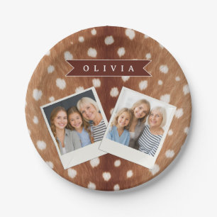 Personalisierte Hirschdruck-Geschenke in neutraler Pappteller