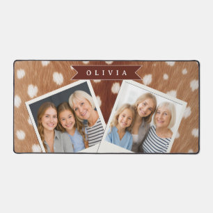 Personalisierte Hirschdruck-Geschenke in neutraler Schreibtischunterlage