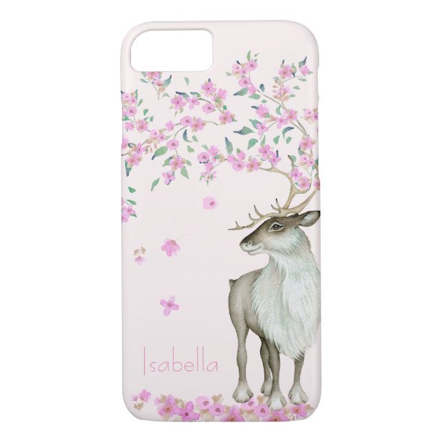 Personalisierte Hirschkirsche Blossom Frühjahrswoc Case-Mate iPhone Hülle (Rückseite)