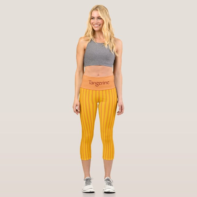 PERSONALISIERTE HOCHWAISTIGE CAPRI - "MANDARINE" (Vorderseite)