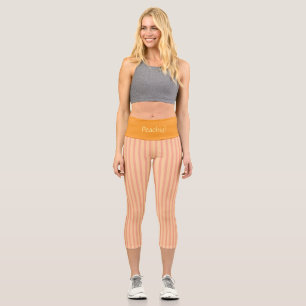 PERSONALISIERTE HOCHWARTIGE KAPRI-PANTS - "PEACHY" CAPRI LEGGINGS