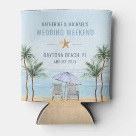 Personalisierte Hochzeit am Strand Dosenkühler