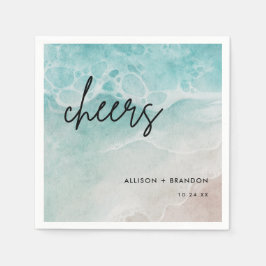 Personalisierte Hochzeit am Strand Serviette