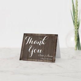 Personalisierte Hochzeit aus antikem Holz - Danke 