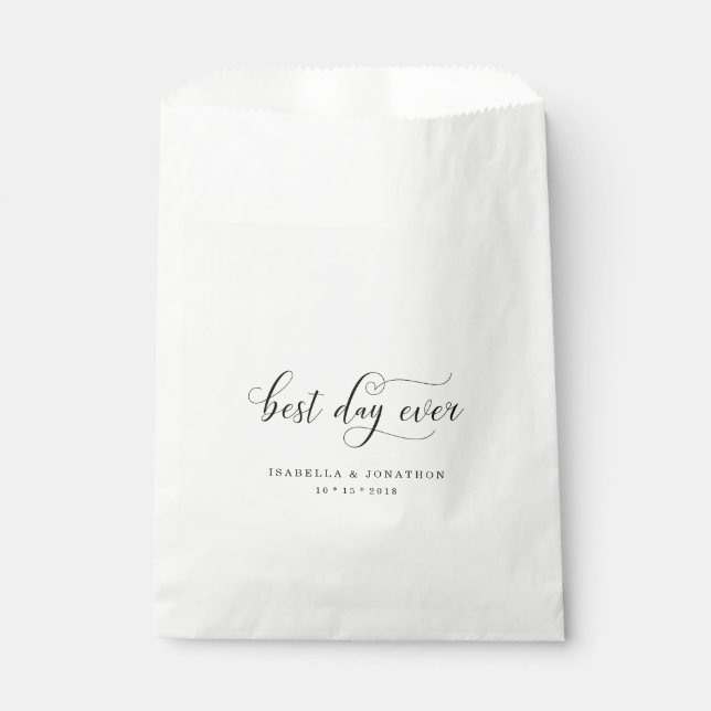 Personalisierte Hochzeit "Best Day Ever" Geschenktütchen (Vorderseite)