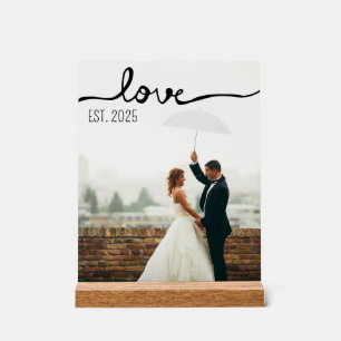 Personalisierte Hochzeit. Bild Acrylschild