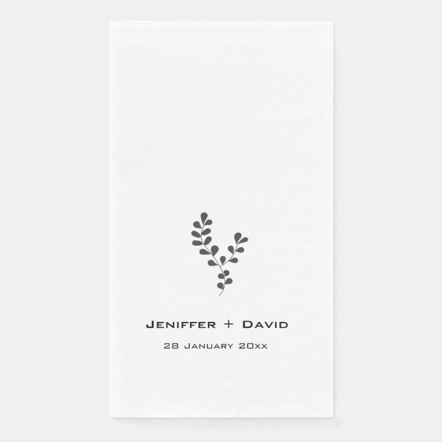 Personalisierte Hochzeit, Brautparty/Verlobung Serviette (Vorderseite)