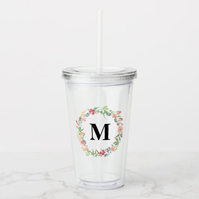 Personalisierte Hochzeit Bridesmaid / Trauzeugin Acryltrinkbecher (Vorderseite)