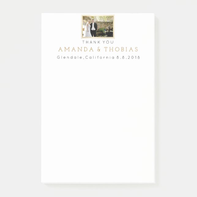 Personalisierte Hochzeit Danke, dass du dir einen  Post-it Klebezettel (Vorderseite)