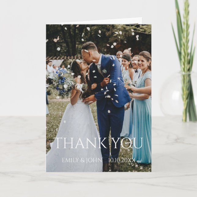 Personalisierte Hochzeit Danke Foto  (Vorderseite)