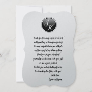 Personalisierte Hochzeit Dankeschön Karte