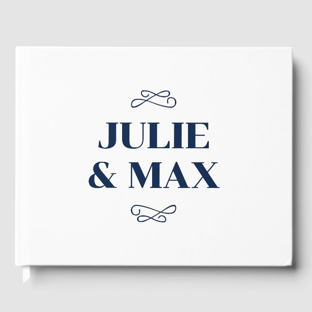 Personalisierte Hochzeit der Marine Geblüht Gästebuch (Vorderseite)