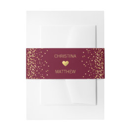 Personalisierte Hochzeit des Burgund Einladungsbanderole
