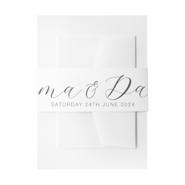 Personalisierte Hochzeit Einladungsbanderole (Vorderseite Beispiel)