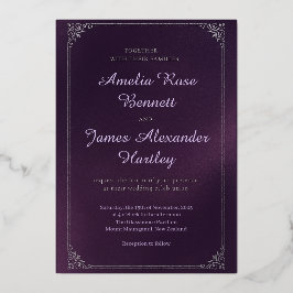 Personalisierte Hochzeit Folieneinladung