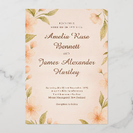 Personalisierte Hochzeit Folieneinladung