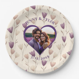 Personalisierte Hochzeit | Fotovorlage Pappteller