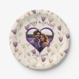 Personalisierte Hochzeit | Fotovorlage Pappteller