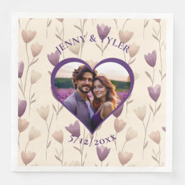 Personalisierte Hochzeit | Fotovorlage Serviette