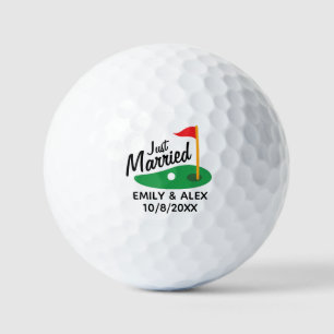 Personalisierte Hochzeit Frisch Vermählt Golfball