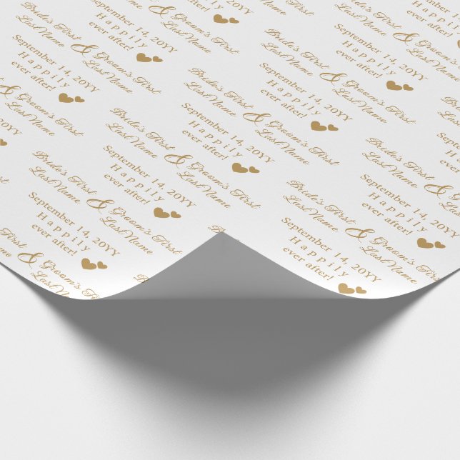 Personalisierte Hochzeit Geschenkpapier (Ecke)