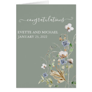 Personalisierte Hochzeit Glückwunsch Wilde Blume