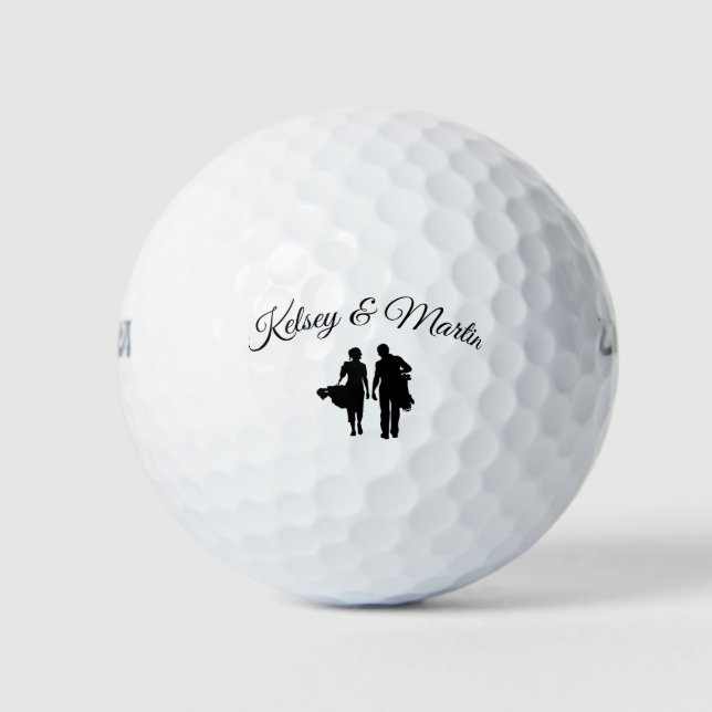 Personalisierte Hochzeit Golfball (Vorderseite)