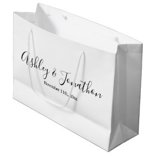Personalisierte Hochzeit große Geschenktasche Große Geschenktüte