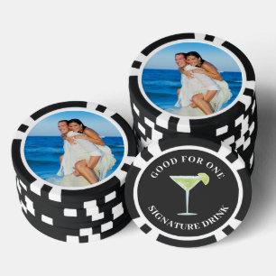 Personalisierte Hochzeit gut für ein Signaturgeträ Pokerchips