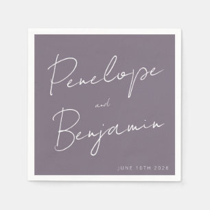 Personalisierte Hochzeit Handschriftliches Skript Serviette