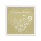 Personalisierte Hochzeit im antiken Goldenen Blume