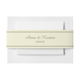 Personalisierte Hochzeit in der antiken Gold-Linie Einladungsbanderole