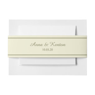 Personalisierte Hochzeit in der antiken Gold-Linie Einladungsbanderole